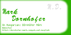 mark dornhofer business card